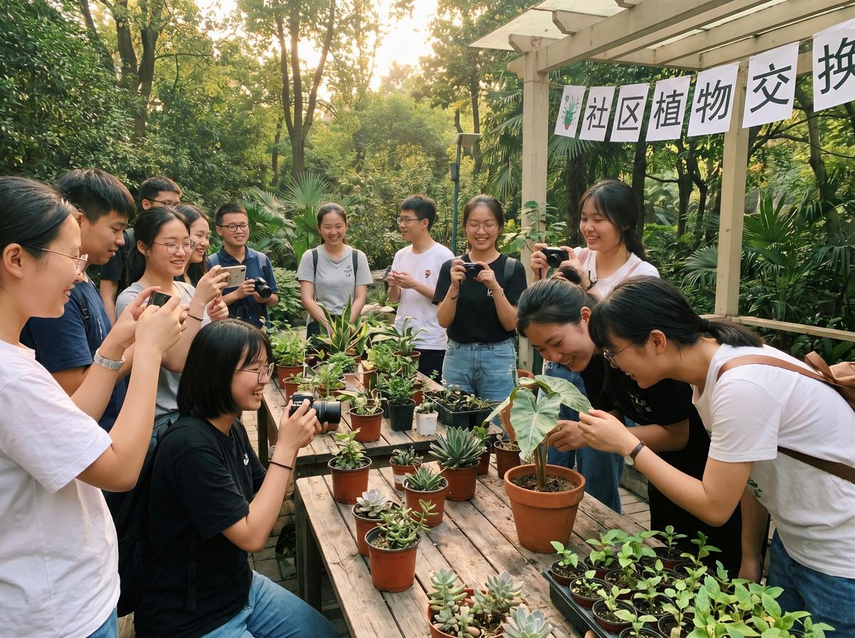 抖音揭秘抖音揭秘视频-社区植物交换活动视频